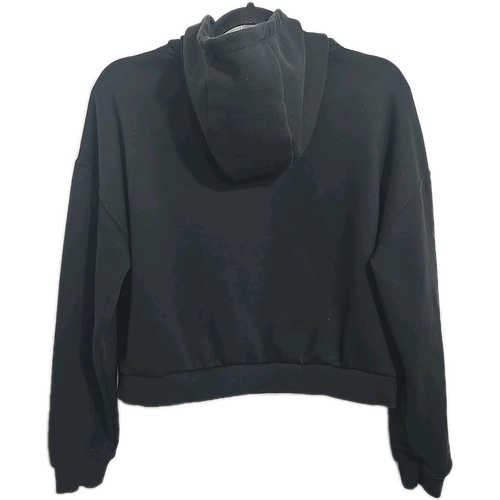Puma BMW Motorsport Cropped Hoodie Womens Medium Black Sweatshirt 531259-01 - Picture 4 of 6